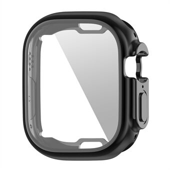 ENKAY HAT PRINCE For Apple Watch Ultra 49mm Transparent Case Flexible TPU Electroplating All-Around Cover with Front Screen Protector