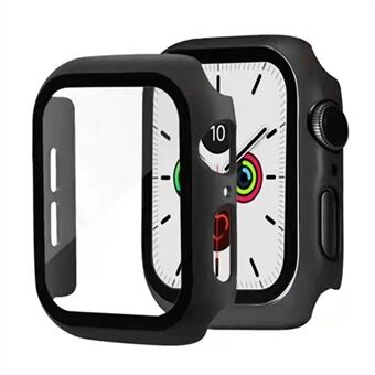 Hard PC Frame + Tempered Glass Screen Protector Integrated Watch Case for Apple Watch Series 7 41mm