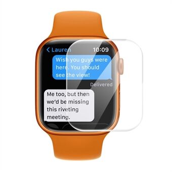 ENKAY Full Coverage Full Glue Curved Hot Bending Touch Sensitive HD Clear Tempered Glass Film for Apple Watch Series 7 45mm