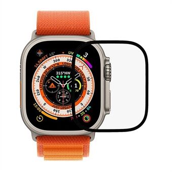 RURIHAI For Apple Watch Ultra 49mm PMMA Screen Protector 3D Curved Full Glue Ultra Thin Soft Film