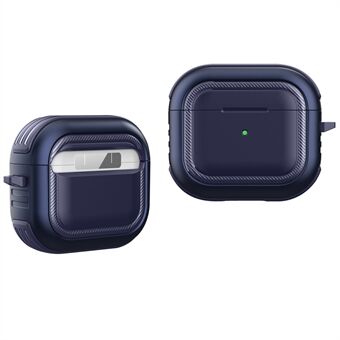 Bluetooth Earphone Anti-drop TPU+PC Protective Case Cover with Hanging Buckle for AirPods 3