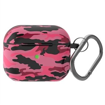 For Apple AirPods 3 Camouflage Pattern Printed Well-protected Silicone Earphone Case Shell with Hook - M