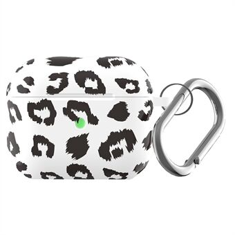 For Apple AirPods 3 Silicone Leopard Pattern Printed Anti-scratch Earphone Box Shell Protector with Hook - B