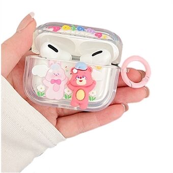 For Apple AirPods Pro Rabbit Bear Design Bluetooth Earphone Protective Cover Soft TPU Charging Box with Buckle