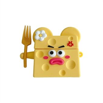 For Apple AirPods Pro Earphone Silicone Case Funny Cheese Design Bluetooth Earbuds Protective Cover