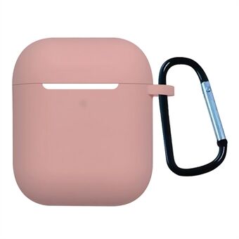 For Apple AirPods with Charging Case (2016)  /  (2019)  /  AirPods with Wireless Charging Case (2019) Shockproof Cover Bluetooth Earbuds Protector 2.5mm Thickened Silicone Case with Buckle