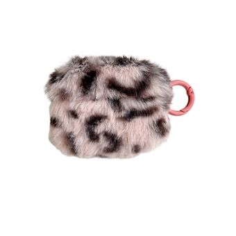 For Apple AirPods 3 Leopard Fluffy Soft Earphone Case Bluetooth Earbuds Anti-drop Protective TPU Cover with Ring Buckle