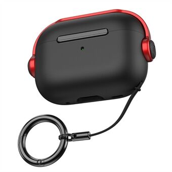 For Apple AirPods Pro 2 Anti-drop Earphone Case Headset Style Dual-color PC+TPU Earbud Cover with Ring Strap