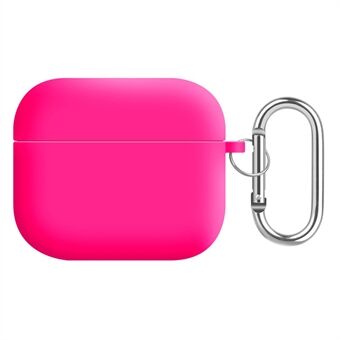 For Apple AirPods 3 Earphones Skin Cover Silicone+PC Lining Protective Carrying Case with Keychain