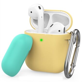 AHASTYLE PT46 For AirPods 1 / 2 Bluetooth Earphone Splittable Cover Contrast Color Silicone Anti-drop Sleeve