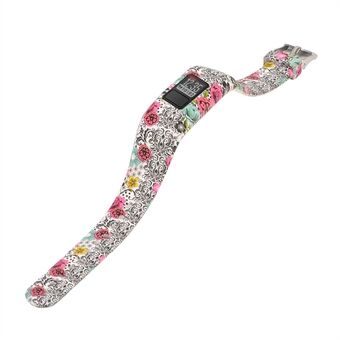 Pattern Printing Adjustable Sports Silicone Replacement Watch Strap for Garmin Vivofit JR