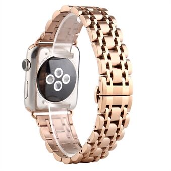 Classic Seven Beads Stainless Steel Watch Band for Apple Watch Series 4 44mm/3/2/1 42mm