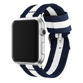 Metal Buckle Woven Nylon Watch Strap for Apple Watch Series 4 44mm, Series 3 / 2 / 1 42mm