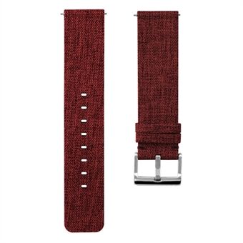 Breathable Canvas Watch Band with Metal Buckle for Fitbit Versa Lite