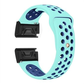 22mm Two-tone Hollow Silicone Watch Strap for Garmin Fenix 5/Garmin Forerunner 935