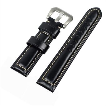 22mm Split Leather with Silver Buckle Watch Band for Huawei Watch GT