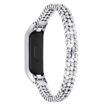 Rhinestone Decor Stainless Steel Watchband Watch Strap for Samsung Galaxy Fit-e/SM-R375