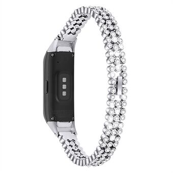 Rhinestone Decor Metal Watchband Replacement for Samsung Galaxy Fit SM-R370