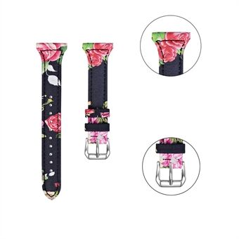 Flower Pattern Genuine Leather Replacement Watch Band 22mm for Samsung Gear S3 Classic/Frontier