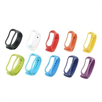 10Pcs/Set for Xiaomi Mi Smart Band 4 / Mi Band 3 Straps Replacement Rhombus Texture Soft TPU Wrist Band