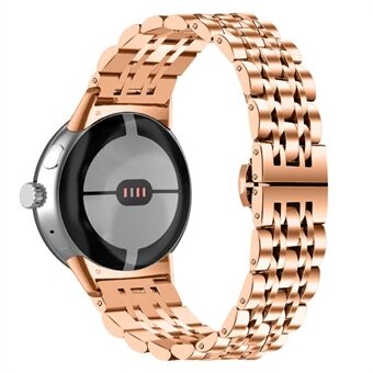 For Google Pixel Watch Luxury Stainless Steel 7 Beads Replacement Wrist Band Smart Watch Strap