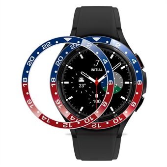 For Samsung Galaxy Watch4 Classic 42mm Watch Bezel Dual-color Metal Watch Bezel Insert Ring Adhesive Frame (Type B)