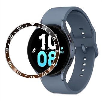 For Samsung Galaxy Watch 5 / 4 44mm Metal Watch Bezel Dual-color Smart Watch Protective Ring Adhesive Cover (Type B)