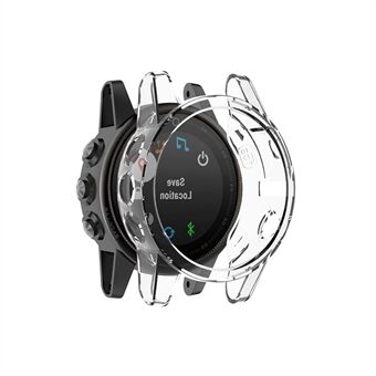 For Garmin Fenix 5S/5S Plus Transparent Watch Case Full Coverage Flexible TPU Protective Cover