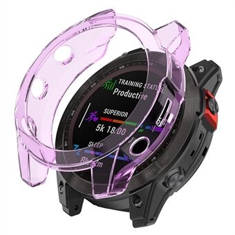 For Garmin Fenix 7X/7X Solar Transparent TPU Watch Case Protective Cover