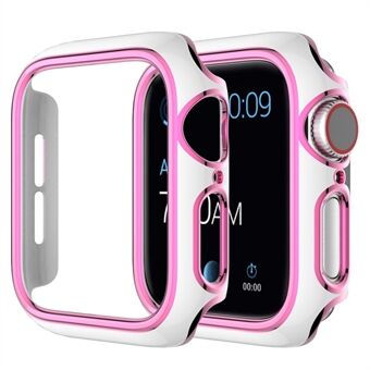 For Apple Watch Series 4/5/6 44mm / SE 44mm Stylish Dual Color Watch Case PC Electroplating Anti-scratch Half Protective Cover