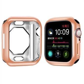 For Apple Watch Series 7 41mm Hollow-out Soft TPU Electroplated Frame Watch Case Cover