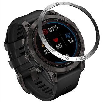 For Garmin Fenix 7 Metal Watch Bezel Ring Anti-scratch Protective Ring