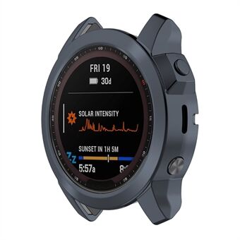 For Garmin Fenix 7X/Fenix 7X Solar Electroplating Soft TPU Hollow Out Bumper Frame Case Cover