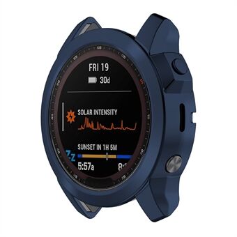 For Garmin Fenix 7X/Fenix 7X Solar Electroplating Soft TPU Hollow Out Bumper Frame Case Cover