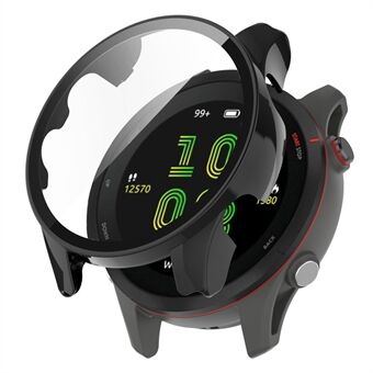 For Garmin Forerunner 255 Anti-scratch Anti-fall Hard PC Watch Case Protective Cover with Tempered Glass Screen Protector