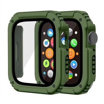 For Apple Watch Series 3 / 2 / 1 38mm Tempered Glass Screen Protector Watch Case PC + TPU Protective Cover