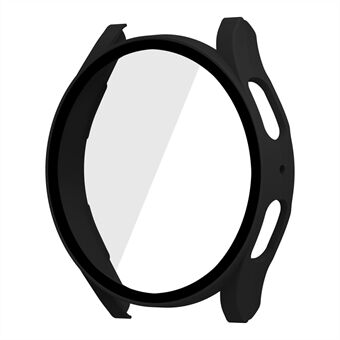 ENKAY HAT PRINCE for Samsung Galaxy Watch 5 44mm Matte Precise Cutout Rubberized Hard PC Watch Case + Anti-scratch 9H Tempered Glass Screen Film