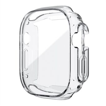 For Apple Watch Ultra 49mm Transparent TPU Watch Case Anti-drop Full Coverage Protective Cover