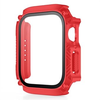 For Apple Watch Series 7 / 8 41mm Hard PC Case with Tempered Glass Screen Protector Anti-Scratch Waterproof Smart Watch Case