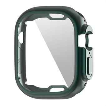 For Apple Watch Ultra 49mm Soft Transparent TPU All-Around Protective Case Electroplating Metal Color Frame Cover