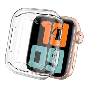 AHASTYLE WA05 2PCS For Apple Watch SE (2022) 40mm / SE 40mm / Series 4 / 5 / 6 40mm Clear TPU Watch Frame Cover Protective Shockproof Case