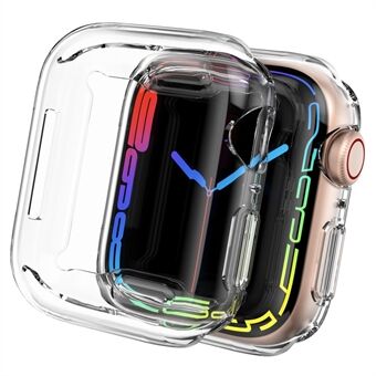 AHASTYLE WA05 2PCS For Apple Watch Ultra 49mm Anti-scratch Watch Frame Case Clear TPU Protective Shockproof Edge Cover