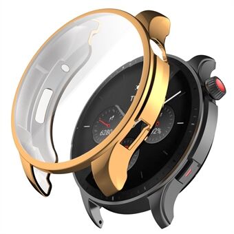 For Huami Amazfit GTR 4 46mm All-inclusive Watch Protective Cover Soft TPU Scratch Resistant Electroplating Case