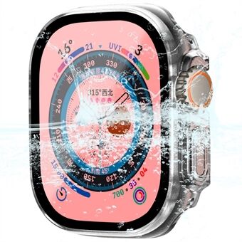 ENKAY HAT-PRINCE For Apple Watch Ultra 49mm Waterproof Case Tempered Glass Screen Protector Hard PC Full Protection Watch Cover