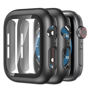 AHASTYLE WG46 2Pcs PC Case with Tempered Glass Film for Apple Watch Ultra / Series 8 / 7 / 6 / 5 / 4 / SE / SE (2022) / 3 / 2 / 1