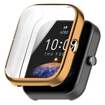 For Huami Amazfit Bip 3 / Bip 3 Pro Anti-scratch Watch Cover Electroplating Full Coverage Watch Case