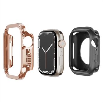 For Apple Watch Series 6 5 4 SE SE (2022) 44mm / 8 7 45mm Watch Case TPU+PC Anti-drop Cover