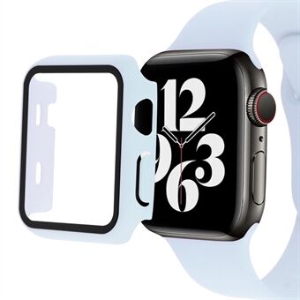 For Apple Watch SE (2022) 40mm Hard PC Frame Cover with Tempered Glass Screen Protector Overall Protective Case