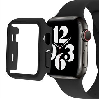 For Apple Watch SE (2022) 44mm PC Case with Tempered Glass Screen Protector Overall Shockproof Protective Cover