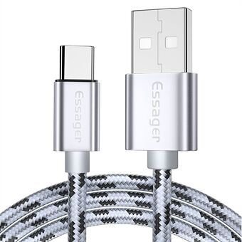 ESSAGER Weave 3A Quick Charge Type-C USB Data Sync Charging Cable